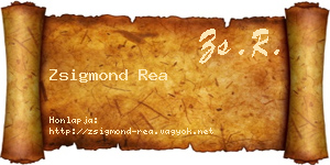 Zsigmond Rea névjegykártya